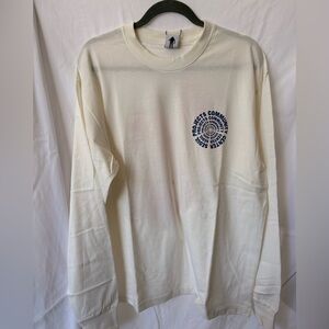 Seoul Projects Community Long Sleeve Graphic Tee Cream Size L NWT